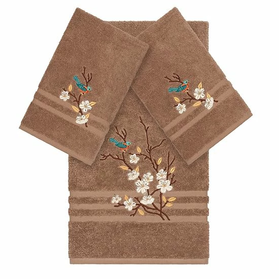 Linum Home Textiles Turkish Cotton Spring Time 3-piece Embellished Towel Set Blue Linum Home Textiles Turkish Cotton Spring Time 3-piece Embellished Towel Set Blue -Linum Home Textiles store unnamed file 1033