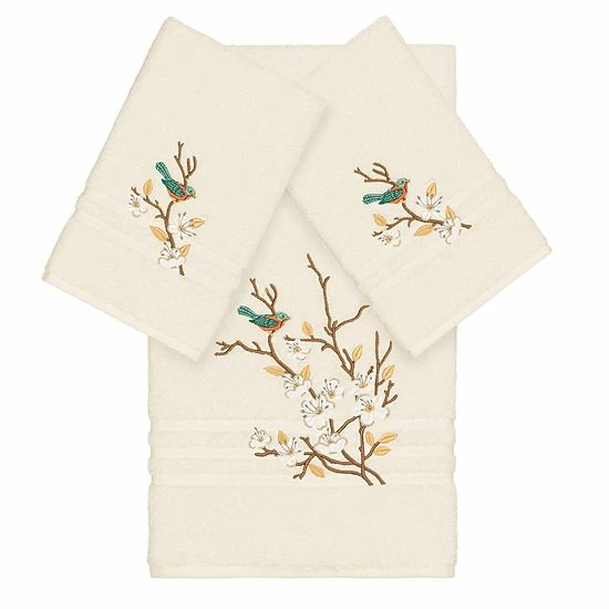 Linum Home Textiles Turkish Cotton Spring Time 3-piece Embellished Towel Set Blue Linum Home Textiles Turkish Cotton Spring Time 3-piece Embellished Towel Set Blue -Linum Home Textiles store unnamed file 1035