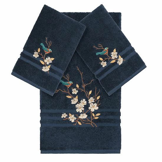 Linum Home Textiles Turkish Cotton Spring Time 3-piece Embellished Towel Set Blue Linum Home Textiles Turkish Cotton Spring Time 3-piece Embellished Towel Set Blue -Linum Home Textiles store unnamed file 1036