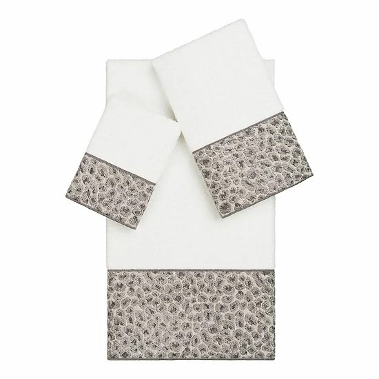 Linum Home Textiles Turkish Cotton Spots 3-piece Embellished Bath Towel Set Dark Gray 5 Linum Home Textiles Turkish Cotton Spots 3-piece Embellished Bath Towel Set Dark Gray - Image 5