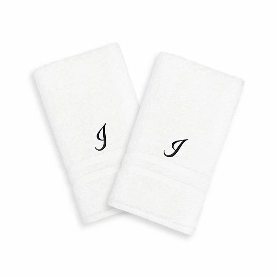 Linum Home Textiles Black Script Denzi Single Letter 2-pack Monogram Hand Towel Linum Home Textiles Black Script Denzi Single Letter 2-pack Monogram Hand Towel -Linum Home Textiles store unnamed file 1103
