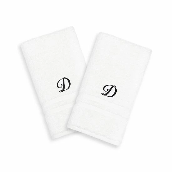 Linum Home Textiles Black Script Denzi Single Letter 2-pack Monogram Hand Towel Linum Home Textiles Black Script Denzi Single Letter 2-pack Monogram Hand Towel -Linum Home Textiles store unnamed file 1104