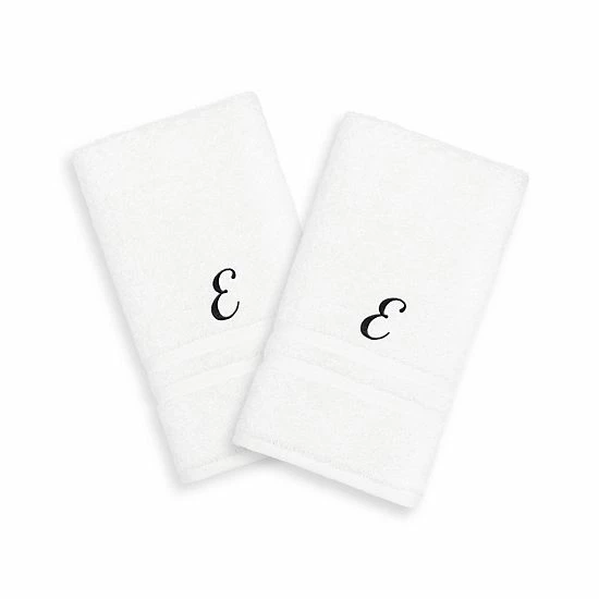 Linum Home Textiles Black Script Denzi Single Letter 2-pack Monogram Hand Towel Linum Home Textiles Black Script Denzi Single Letter 2-pack Monogram Hand Towel -Linum Home Textiles store unnamed file 1110