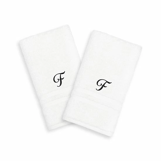 Linum Home Textiles Black Script Denzi Single Letter 2-pack Monogram Hand Towel Linum Home Textiles Black Script Denzi Single Letter 2-pack Monogram Hand Towel -Linum Home Textiles store unnamed file 1114
