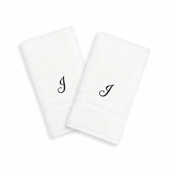 Linum Home Textiles Black Script Denzi Single Letter 2-pack Monogram Hand Towel Linum Home Textiles Black Script Denzi Single Letter 2-pack Monogram Hand Towel -Linum Home Textiles store unnamed file 1115