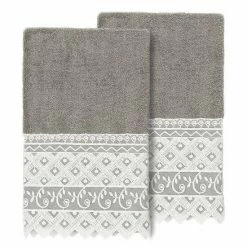 Linum Home Textiles Turkish Cotton Aiden 2-piece White Lace Embellished Hand Towel Set 4 Linum Home Textiles Turkish Cotton Aiden 2-piece White Lace Embellished Hand Towel Set -Linum Home Textiles store unnamed file 1166