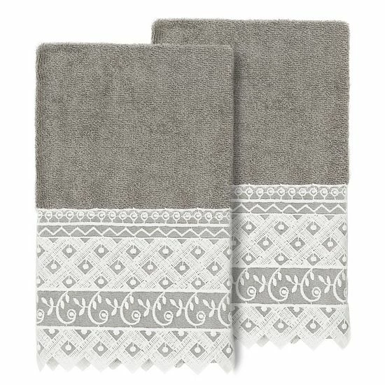 Linum Home Textiles Turkish Cotton Aiden 2-piece White Lace Embellished Hand Towel Set Linum Home Textiles Turkish Cotton Aiden 2-piece White Lace Embellished Hand Towel Set -Linum Home Textiles store unnamed file 1166