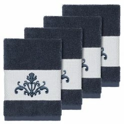 Linum Home Textiles Scarlet Embellished Washcloth Set Blue -Linum Home Textiles store unnamed file 1179