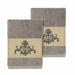 Linum Home Textiles Scarlet Embellished Washcloth Set Blue -Linum Home Textiles store unnamed file 1180
