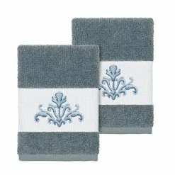 Linum Home Textiles Scarlet Embellished Washcloth Set Blue -Linum Home Textiles store unnamed file 1181