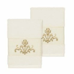 Linum Home Textiles Scarlet Embellished Washcloth Set Blue -Linum Home Textiles store unnamed file 1183