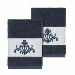 Linum Home Textiles Scarlet Embellished Washcloth Set Blue -Linum Home Textiles store unnamed file 1184