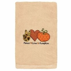 Linum Home Textiles Peace, Love, Pumpkin Embroidered Luxury Turkish Cotton Hand Towel White 4 Linum Home Textiles Peace, Love, Pumpkin Embroidered Luxury Turkish Cotton Hand Towel White -Linum Home Textiles store unnamed file 1208