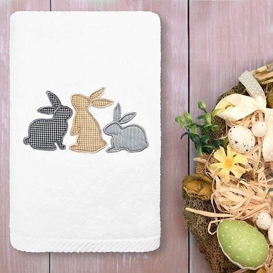 Linum Home Textiles Bunny Row Embroidered Luxury Turkish Cotton Hand Towel White Linum Home Textiles Bunny Row Embroidered Luxury Turkish Cotton Hand Towel White -Linum Home Textiles store unnamed file 1293