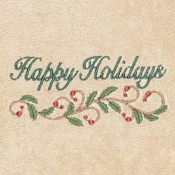Linum Home Textiles Christmas 2-pack Happy Holidays Embroidered Luxury Turkish Cotton Hand Towels White 2 Linum Home Textiles Christmas 2-pack Happy Holidays Embroidered Luxury Turkish Cotton Hand Towels White -Linum Home Textiles store unnamed file 1299