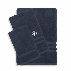 Linum Home Textiles Turkish Cotton Denzi 3-piece Personalized Towel Set