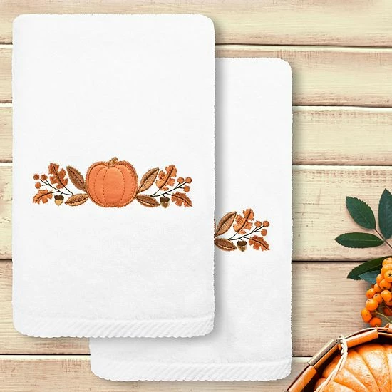 Linum Home Textiles Harvest Bounty Embroidered Luxury Turkish Cotton 2-pack Hand Towel Set White Linum Home Textiles Harvest Bounty Embroidered Luxury Turkish Cotton 2-pack Hand Towel Set White -Linum Home Textiles store unnamed file 1340