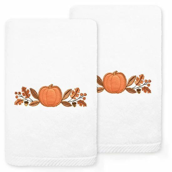 Linum Home Textiles Harvest Bounty Embroidered Luxury Turkish Cotton 2-pack Hand Towel Set White Linum Home Textiles Harvest Bounty Embroidered Luxury Turkish Cotton 2-pack Hand Towel Set White -Linum Home Textiles store unnamed file 1342