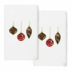 Linum Home Textiles Christmas 2-pack Ornaments Embroidered Luxury Turkish Cotton Hand Towels White 3 Linum Home Textiles Christmas 2-pack Ornaments Embroidered Luxury Turkish Cotton Hand Towels White -Linum Home Textiles store unnamed file 1354