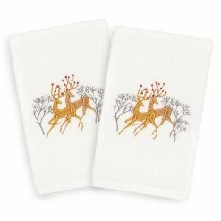 Linum Home Textiles Christmas 2-pack Deer Pair Embroidered Luxury Turkish Cotton Hand Towels Sand 3 Linum Home Textiles Christmas 2-pack Deer Pair Embroidered Luxury Turkish Cotton Hand Towels Sand -Linum Home Textiles store unnamed file 1364