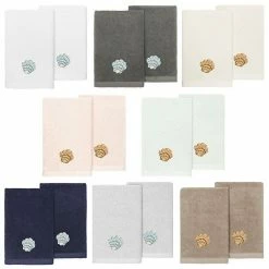 Linum Home Textiles Turkish Cotton Aaron 2-piece Embellished Fingertip Towel Set Beige -Linum Home Textiles store unnamed file 1385