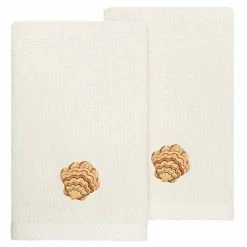 Linum Home Textiles Turkish Cotton Aaron 2-piece Embellished Fingertip Towel Set Beige -Linum Home Textiles store unnamed file 1389