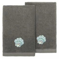 Linum Home Textiles Turkish Cotton Aaron 2-piece Embellished Fingertip Towel Set Beige -Linum Home Textiles store unnamed file 1391