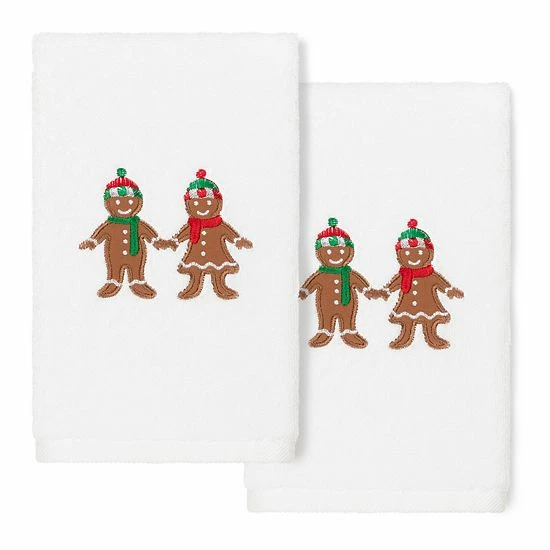 Linum Home Textiles Christmas 2-pack Gingerbread Embroidered Luxury Turkish Cotton Hand Towels Sand Linum Home Textiles Christmas 2-pack Gingerbread Embroidered Luxury Turkish Cotton Hand Towels Sand -Linum Home Textiles store unnamed file 1407