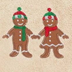 Linum Home Textiles Christmas 2-pack Gingerbread Embroidered Luxury Turkish Cotton Hand Towels Sand 2 Linum Home Textiles Christmas 2-pack Gingerbread Embroidered Luxury Turkish Cotton Hand Towels Sand -Linum Home Textiles store unnamed file 1409