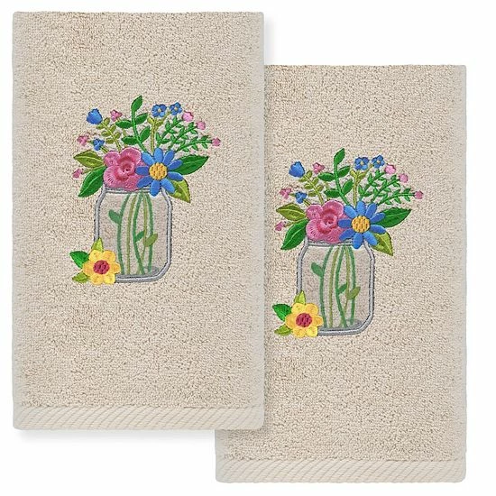 Linum Home Textiles Country Bouquet Embroidered Luxury Turkish Cotton Hand Towels 2-pack Set White Linum Home Textiles Country Bouquet Embroidered Luxury Turkish Cotton Hand Towels 2-pack Set White -Linum Home Textiles store unnamed file 1422