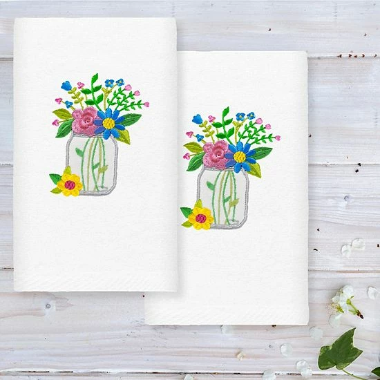 Linum Home Textiles Country Bouquet Embroidered Luxury Turkish Cotton Hand Towels 2-pack Set White Linum Home Textiles Country Bouquet Embroidered Luxury Turkish Cotton Hand Towels 2-pack Set White -Linum Home Textiles store unnamed file 1423