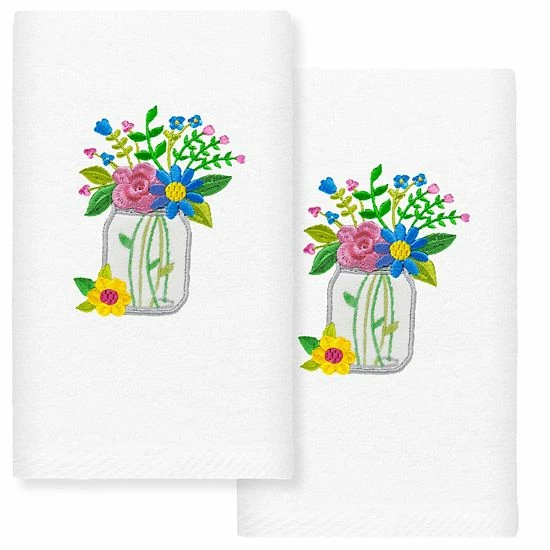 Linum Home Textiles Country Bouquet Embroidered Luxury Turkish Cotton Hand Towels 2-pack Set White Linum Home Textiles Country Bouquet Embroidered Luxury Turkish Cotton Hand Towels 2-pack Set White -Linum Home Textiles store unnamed file 1426