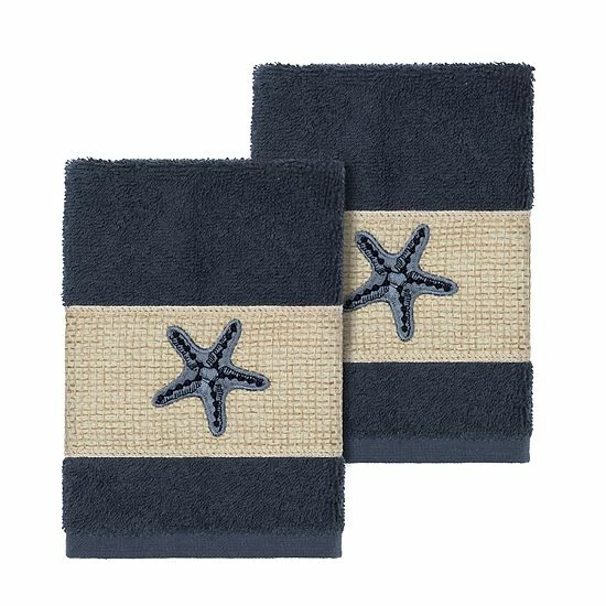 Linum Home Textiles Lydia Embellished Washcloth Set Cream 1 Linum Home Textiles Lydia Embellished Washcloth Set Cream
