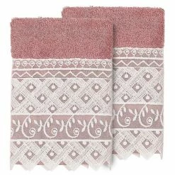Linum Home Textiles Turkish Cotton Aiden 2-piece White Lace Embellished Washcloth Set 3 Linum Home Textiles Turkish Cotton Aiden 2-piece White Lace Embellished Washcloth Set -Linum Home Textiles store unnamed file 1444