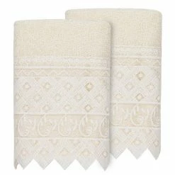 Linum Home Textiles Turkish Cotton Aiden 2-piece White Lace Embellished Washcloth Set 8 Linum Home Textiles Turkish Cotton Aiden 2-piece White Lace Embellished Washcloth Set -Linum Home Textiles store unnamed file 1449