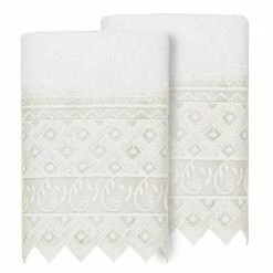 Linum Home Textiles Turkish Cotton Aiden 2-piece White Lace Embellished Washcloth Set 10 Linum Home Textiles Turkish Cotton Aiden 2-piece White Lace Embellished Washcloth Set -Linum Home Textiles store unnamed file 1451