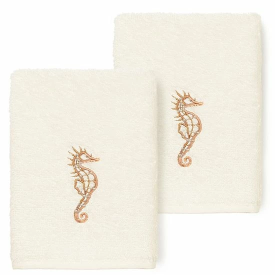Linum Home Textiles Turkish Cotton Sofia 2-pack Embellished Washcloth Set White Blue Linum Home Textiles Turkish Cotton Sofia 2-pack Embellished Washcloth Set White Blue -Linum Home Textiles store unnamed file 1460