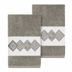 Linum Home Textiles Turkish Cotton Noah Embellished Hand Towel Set Teal -Linum Home Textiles store unnamed file 1498
