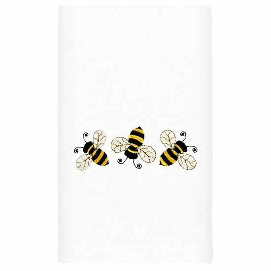 Linum Home Textiles Bee Dance Embroidered Luxury Turkish Cotton Hand Towel White Linum Home Textiles Bee Dance Embroidered Luxury Turkish Cotton Hand Towel White -Linum Home Textiles store unnamed file 1518