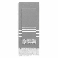 Linum Home Textiles Alara Pestemal Beach Towel Set Soft Aqua