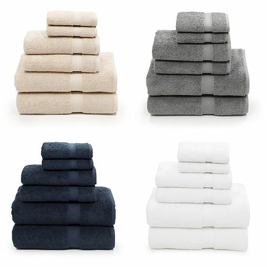 Linum Home Textiles 6-piece Turkish Cotton Sinemis Terry Bath Towel Set Dark Gray White Linum Home Textiles 6-piece Turkish Cotton Sinemis Terry Bath Towel Set Dark Gray White -Linum Home Textiles store unnamed file 153