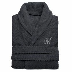 Linum Home Textiles Turkish Cotton Personalized Herringbone Weave Bathrobe -Linum Home Textiles store unnamed file 1556