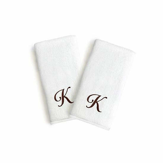Linum Home Textiles Monogrammed Luxury Turkish Cotton Novelty Hand Towels 2-pack Set 1 Linum Home Textiles Monogrammed Luxury Turkish Cotton Novelty Hand Towels 2-pack Set