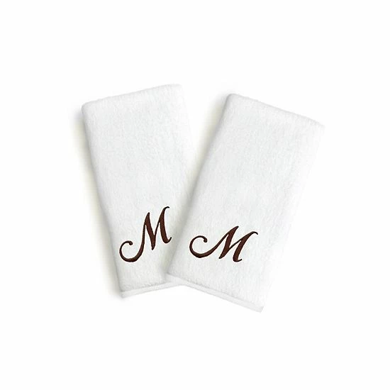 Linum Home Textiles Monogrammed Luxury Turkish Cotton Novelty Hand Towels 2-pack Set 4 Linum Home Textiles Monogrammed Luxury Turkish Cotton Novelty Hand Towels 2-pack Set - Image 4