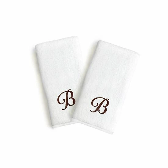 Linum Home Textiles Monogrammed Luxury Turkish Cotton Novelty Hand Towels 2-pack Set 5 Linum Home Textiles Monogrammed Luxury Turkish Cotton Novelty Hand Towels 2-pack Set - Image 5
