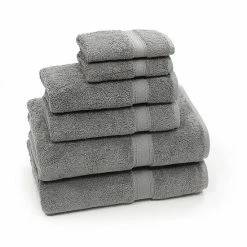 Linum Home Textiles 6-piece Turkish Cotton Sinemis Terry Bath Towel Set Dark Gray White 8 Linum Home Textiles 6-piece Turkish Cotton Sinemis Terry Bath Towel Set Dark Gray White -Linum Home Textiles store unnamed file 160