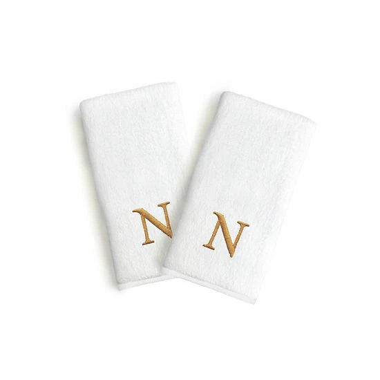 Linum Home Textiles Monogrammed Luxury Turkish Cotton Novelty Hand Towels 2-pack Set 5 Linum Home Textiles Monogrammed Luxury Turkish Cotton Novelty Hand Towels 2-pack Set - Image 5