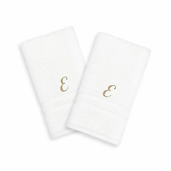 Linum Home Textiles Gold-Tone Script Denzi Single Letter 2-pack Monogram Hand Towel 6 Linum Home Textiles Gold-Tone Script Denzi Single Letter 2-pack Monogram Hand Towel - Image 6