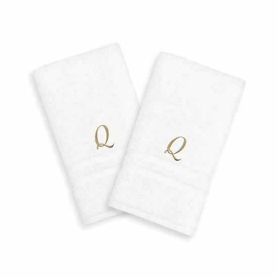 Linum Home Textiles Gold-Tone Script Denzi Single Letter 2-pack Monogram Hand Towel 8 Linum Home Textiles Gold-Tone Script Denzi Single Letter 2-pack Monogram Hand Towel - Image 8