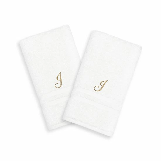 Linum Home Textiles Gold-Tone Script Denzi Single Letter 2-pack Monogram Hand Towel 11 Linum Home Textiles Gold-Tone Script Denzi Single Letter 2-pack Monogram Hand Towel - Image 11